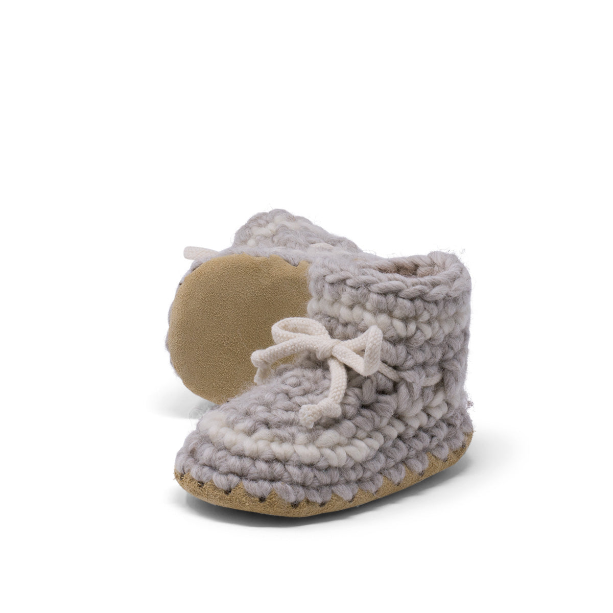 Baby Slipper (3 months - 3 Years) Grey with Stripe