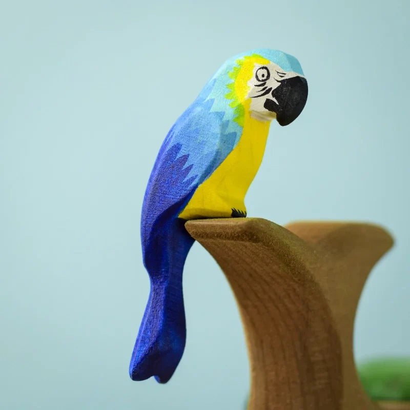 Bumbu Wooden Blue Macaw Parrot
