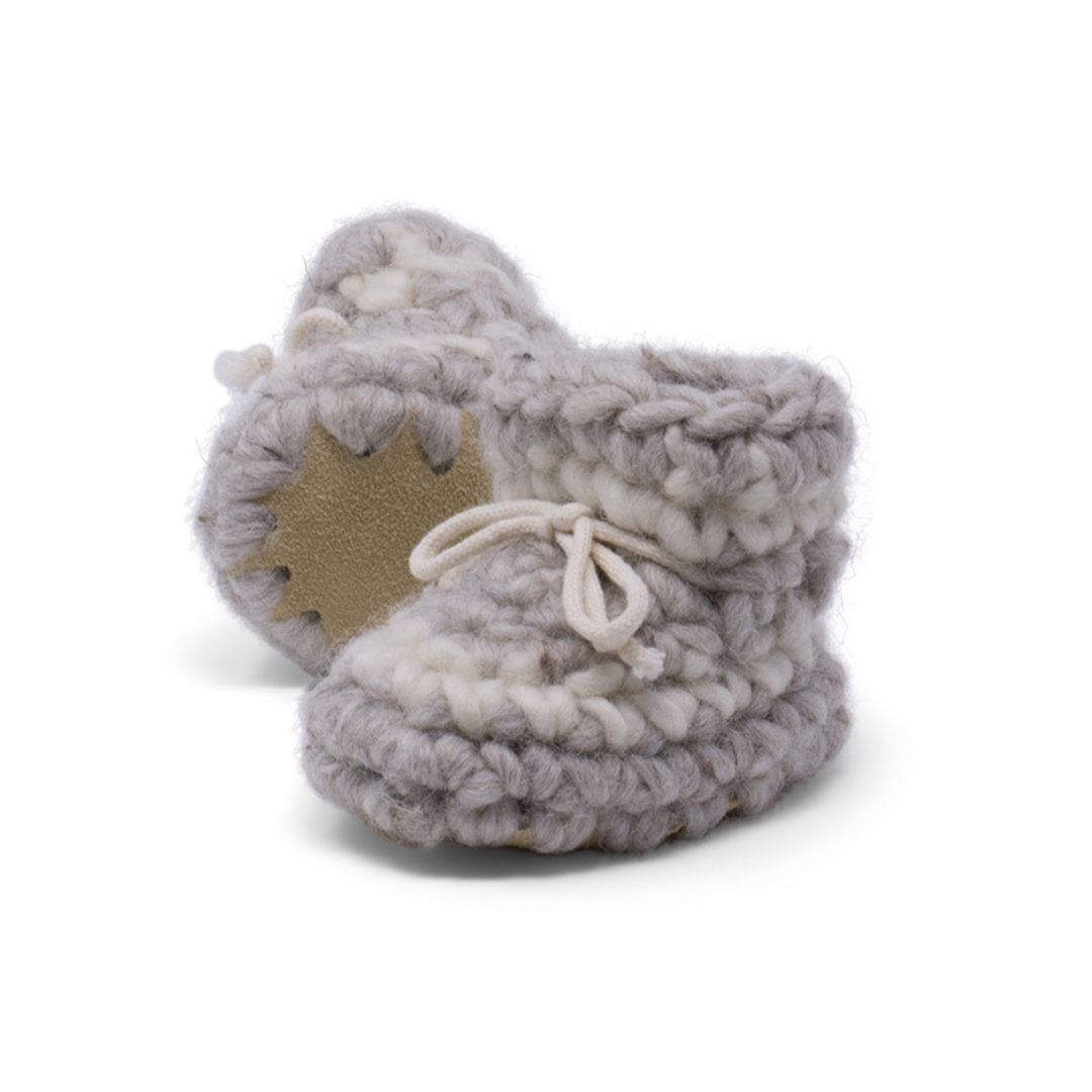 Newborn Slipper Grey with Stripe