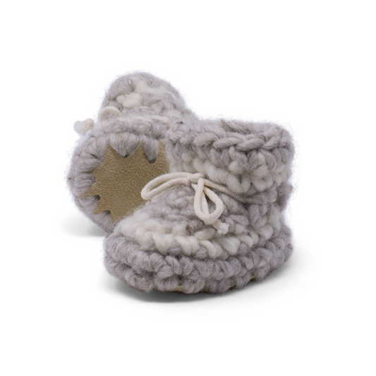 Newborn Slipper Grey with Stripe