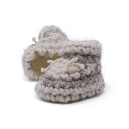 Newborn Slipper Cream With Stripe